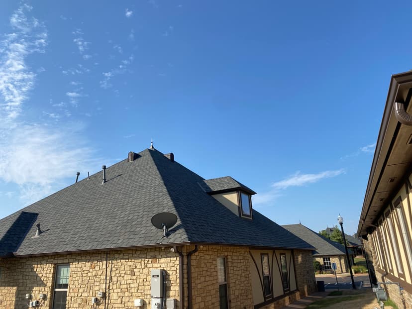 House with new shingles