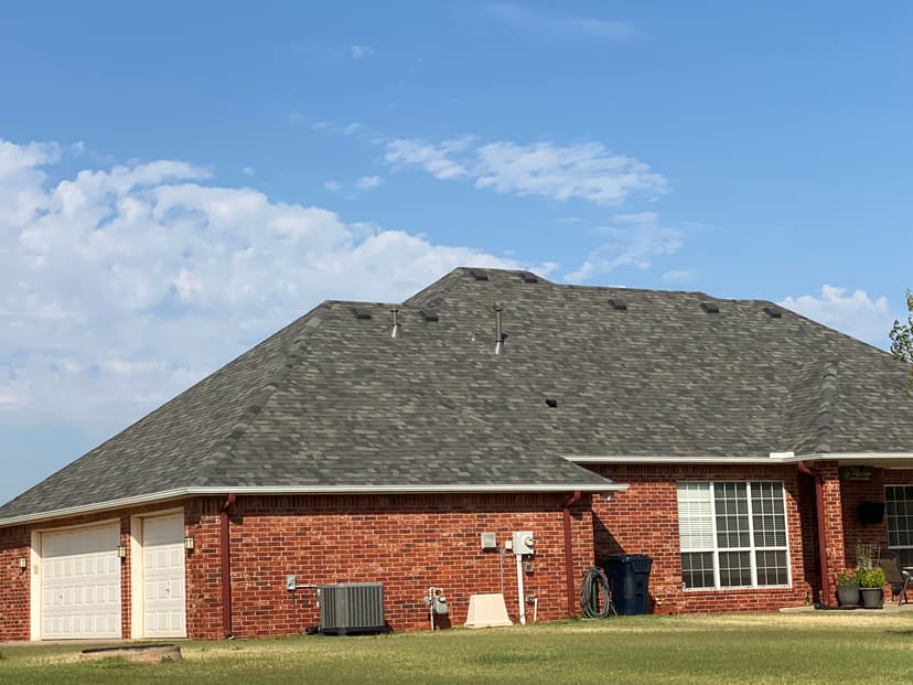 House with new shingles