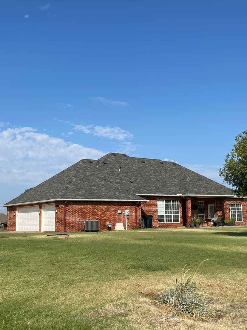 House with new shingles